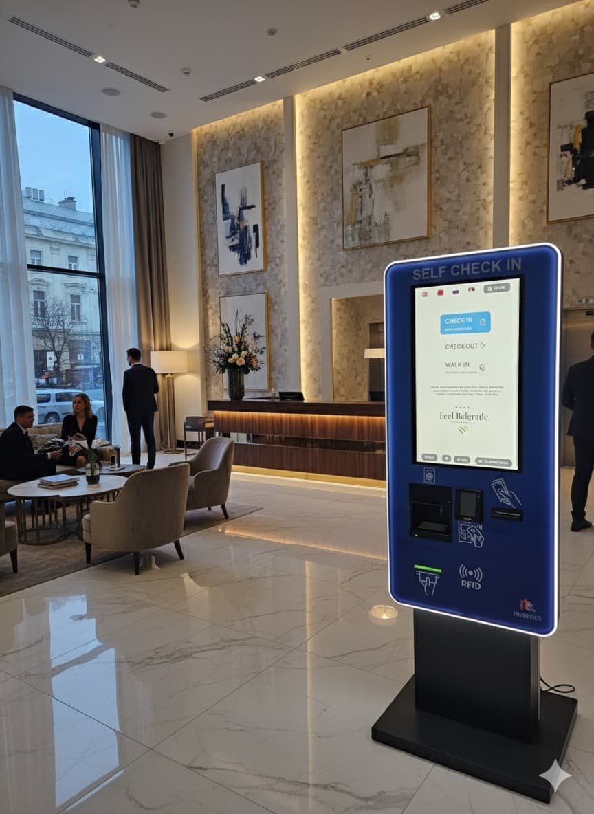 Bezkontaktno plaćanje karticom na digitalnoj recepciji hotela
